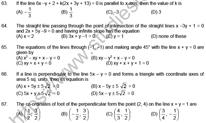 JEE Mathematics Parabola MCQs Set B-6