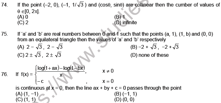 JEE Mathematics Parabola MCQs Set B-7