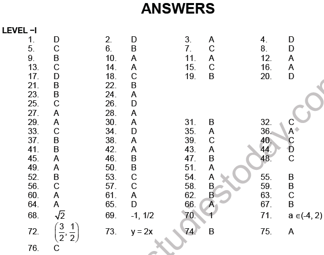 JEE Mathematics Parabola MCQs Set B-Leve1-Ans