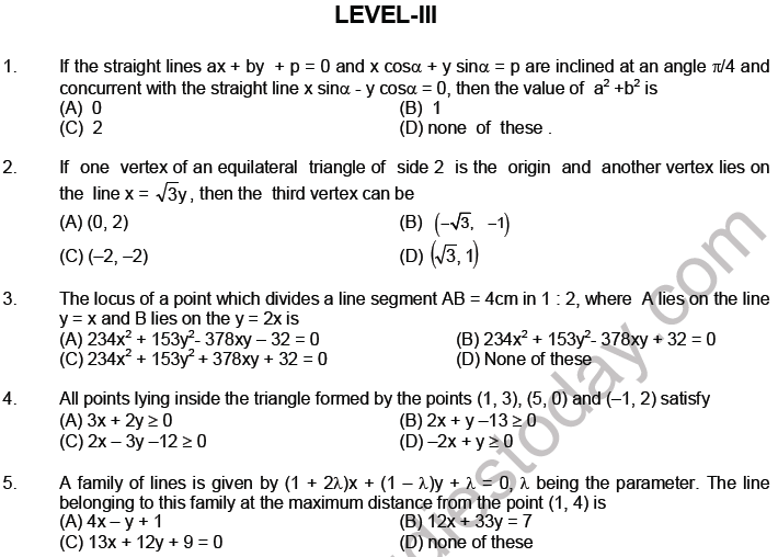 JEE Mathematics Parabola MCQs Set B-Leve3