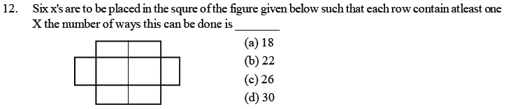 JEE Mathematics Permutation and Combination MCQs Set B-1