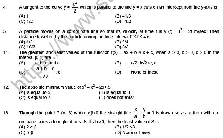 JEE Mathematics Relation and Functions MCQs Set A-4