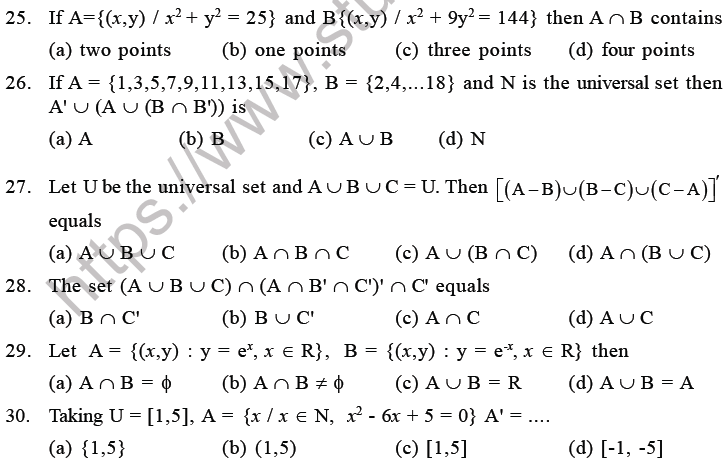 JEE Mathematics Relation and Functions MCQs Set C-4
