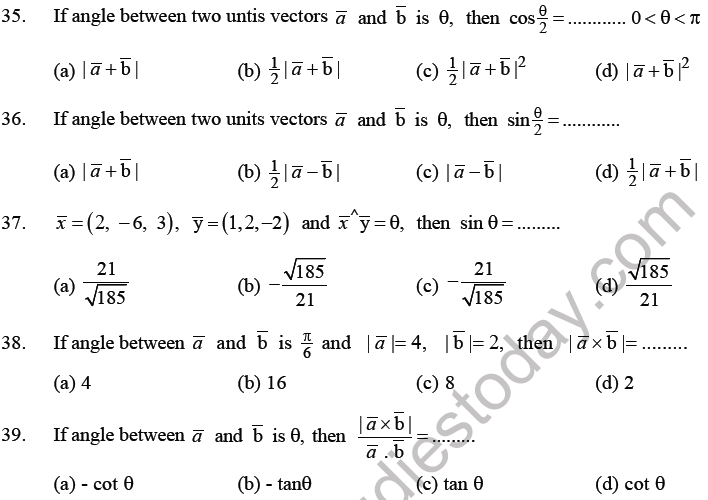 JEE Mathematics Three Dimensional Geometry MCQs Set B-7