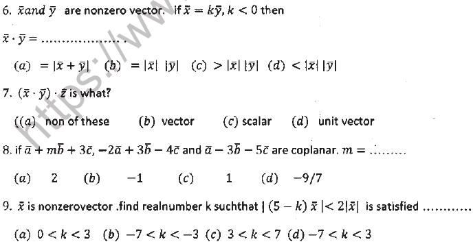 JEE Mathematics Vectors MCQs Set A-