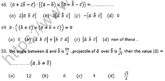 JEE Mathematics Vectors MCQs Set A-10