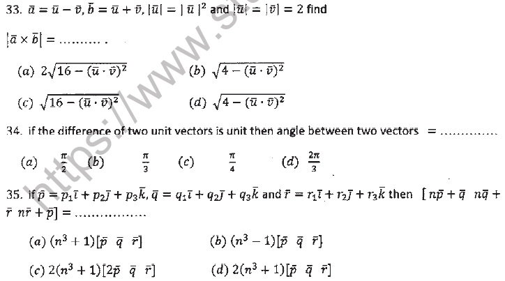 JEE Mathematics Vectors MCQs Set A-6