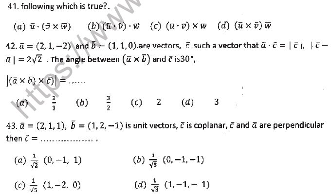 JEE Mathematics Vectors MCQs Set A-8