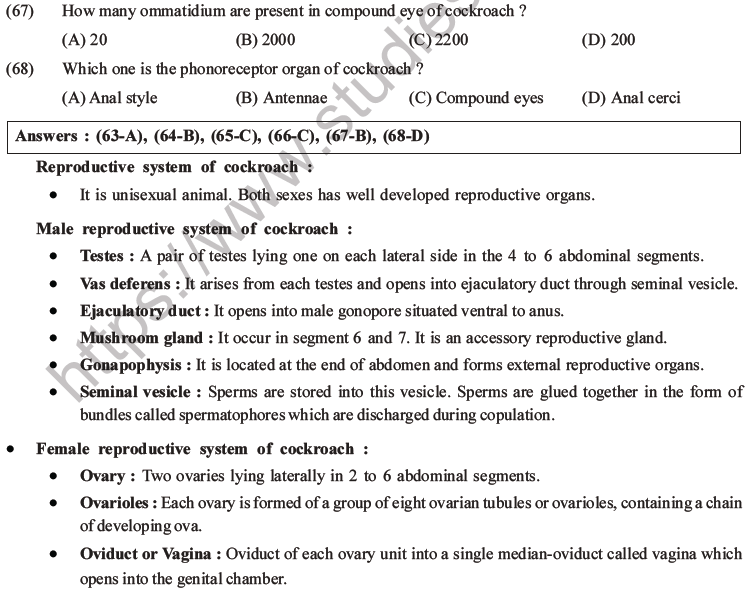 NEET Biology Animal Morphology and Anatomy MCQs Set A-27