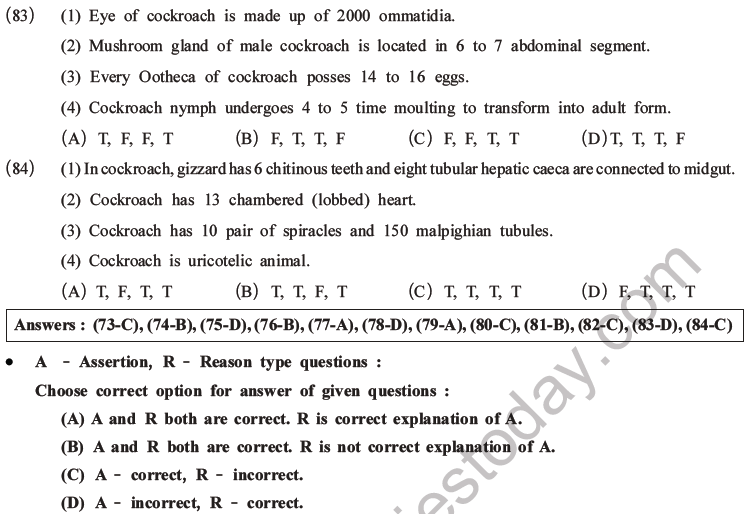 NEET Biology Animal Morphology and Anatomy MCQs Set A-32