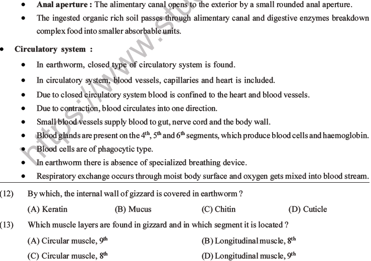 NEET Biology Animal Morphology and Anatomy MCQs Set A-4