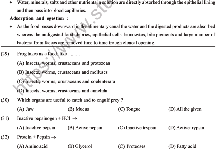 NEET Biology Animal Morphology and Anatomy MCQs Set B-15