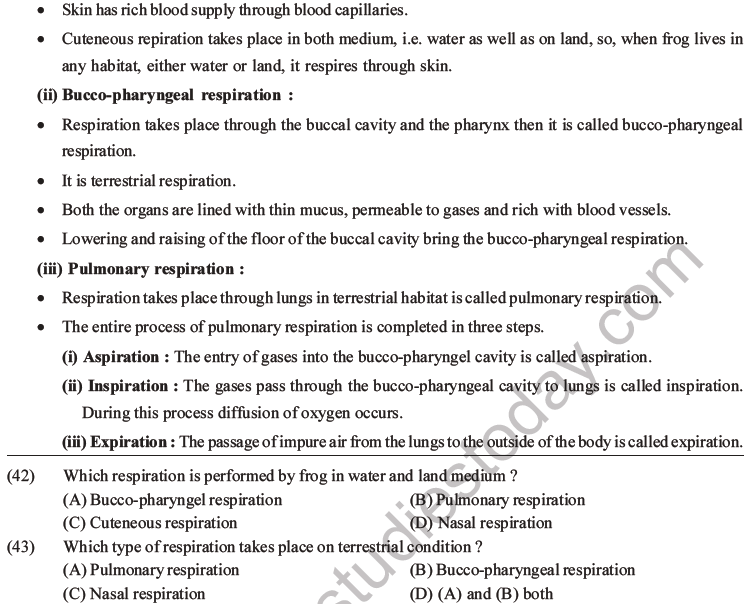 NEET Biology Animal Morphology and Anatomy MCQs Set B-18