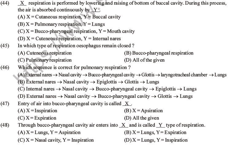 NEET Biology Animal Morphology and Anatomy MCQs Set B-19