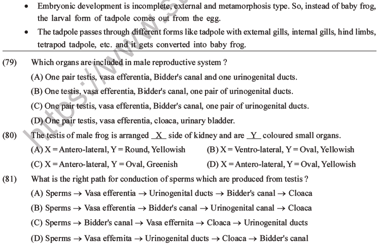 NEET Biology Animal Morphology and Anatomy MCQs Set B-31