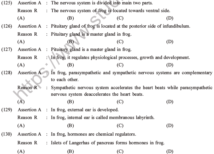 NEET Biology Animal Morphology and Anatomy MCQs Set B-41