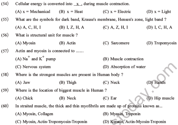 NEET Biology Animal Tissue MCQs Set A-27