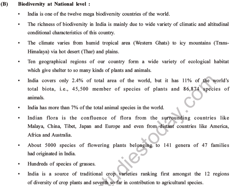 NEET Biology Biodiversity and Its Conservation MCQs Set B-11