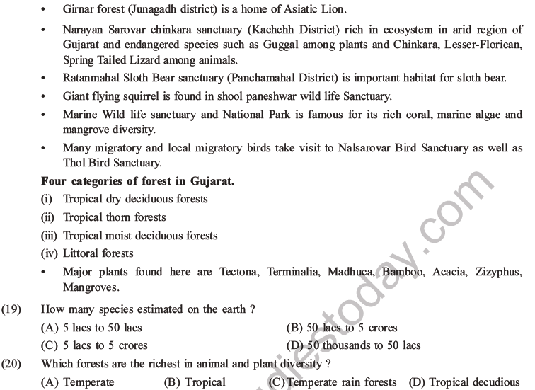 NEET Biology Biodiversity and Its Conservation MCQs Set B-15