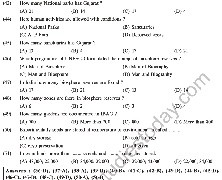 NEET Biology Biodiversity and Its Conservation MCQs Set B-27