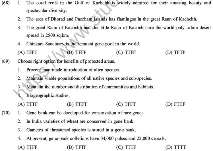 NEET Biology Biodiversity and Its Conservation MCQs Set B-32