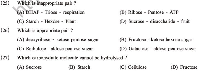 NEET Biology Biomolecules MCQs Set C-15