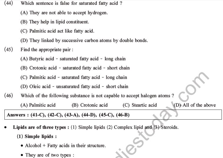 NEET Biology Biomolecules MCQs Set C-20