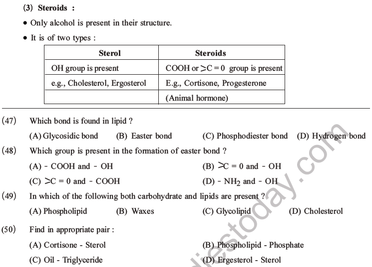 NEET Biology Biomolecules MCQs Set C-22