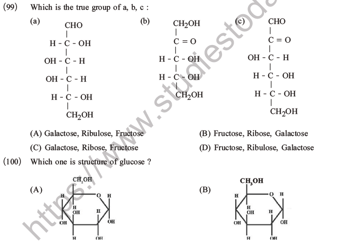 NEET Biology Biomolecules MCQs Set C-35