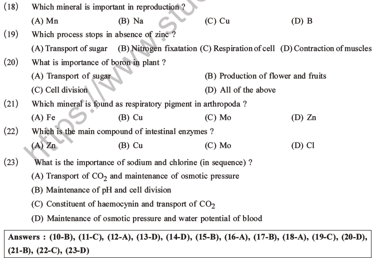 NEET Biology Biomolecules MCQs Set C-6