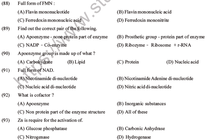 NEET Biology Biomolecules MCQs Set D-22
