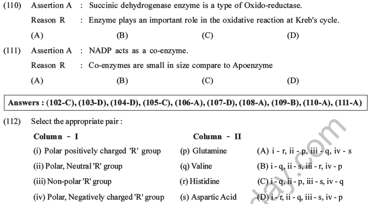 NEET Biology Biomolecules MCQs Set D-27