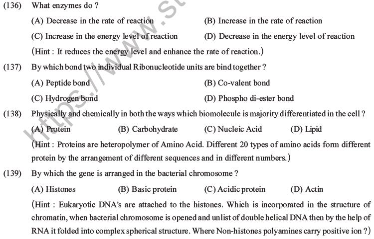 NEET Biology Biomolecules MCQs Set D-38