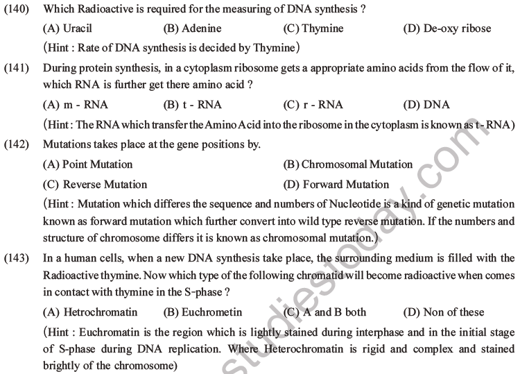 NEET Biology Biomolecules MCQs Set D-39