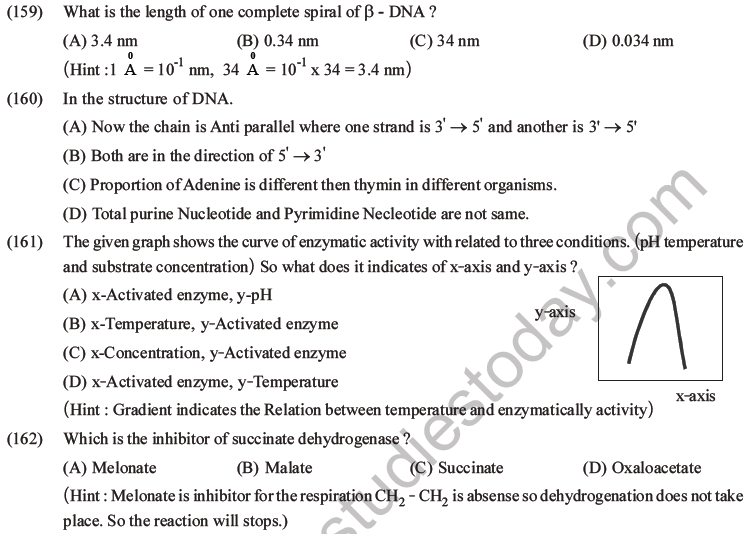 NEET Biology Biomolecules MCQs Set D-43