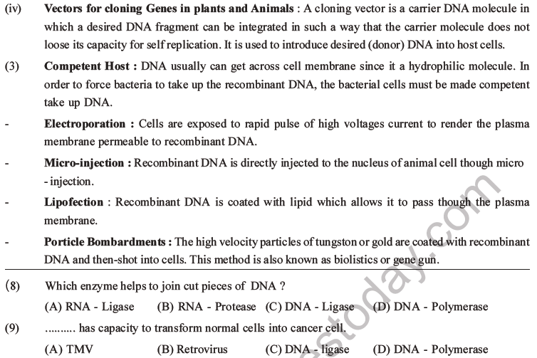 NEET Biology Biotechnology and Its Applications MCQs Set A-3