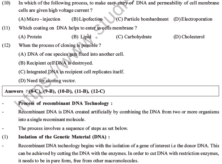 NEET Biology Biotechnology and Its Applications MCQs Set A-4