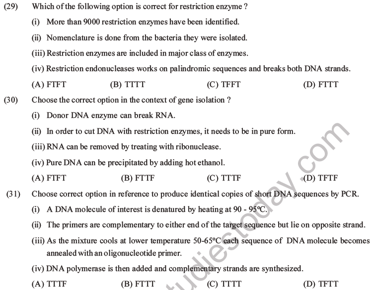 NEET Biology Biotechnology and Its Applications MCQs Set A-9