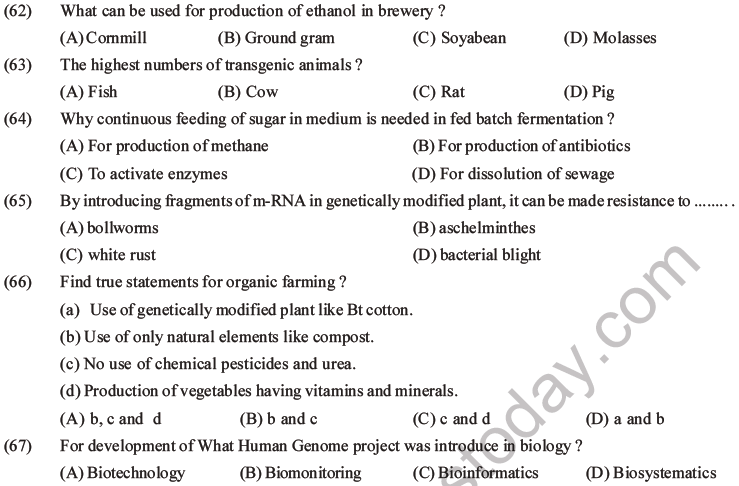 NEET Biology Biotechnology and Its Applications MCQs Set B-18