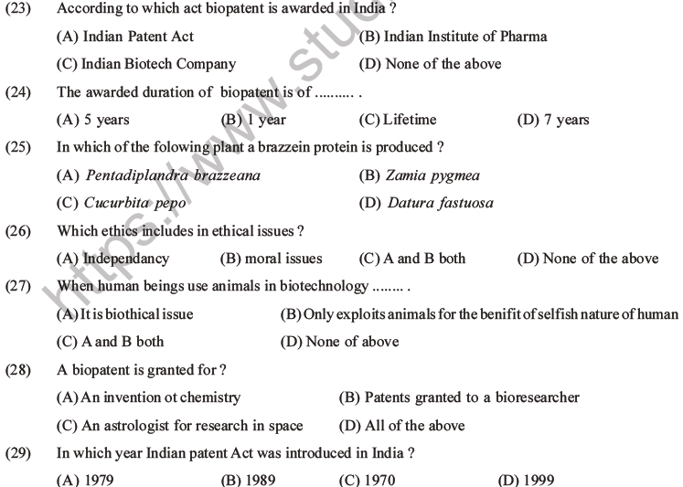 NEET Biology Biotechnology and Its Applications MCQs Set B-8