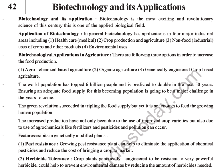 NEET Biology Biotechnology and Its Applications MCQs Set B, Multiple Choice  Questions