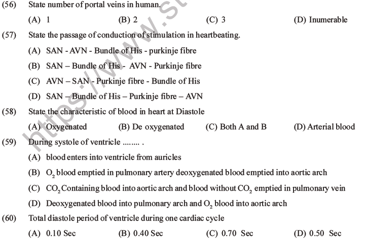 NEET Biology Body Fluids and Circulation MCQs Set B-29