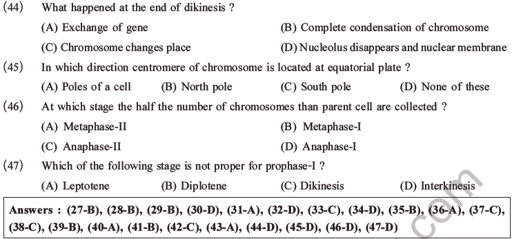 NEET Biology Cell Cycle MCQs Set A-11