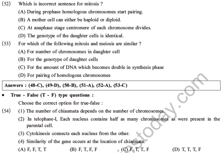 NEET Biology Cell Cycle MCQs Set A-14