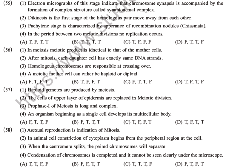 NEET Biology Cell Cycle MCQs Set A-15