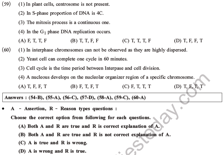 NEET Biology Cell Cycle MCQs Set A-16
