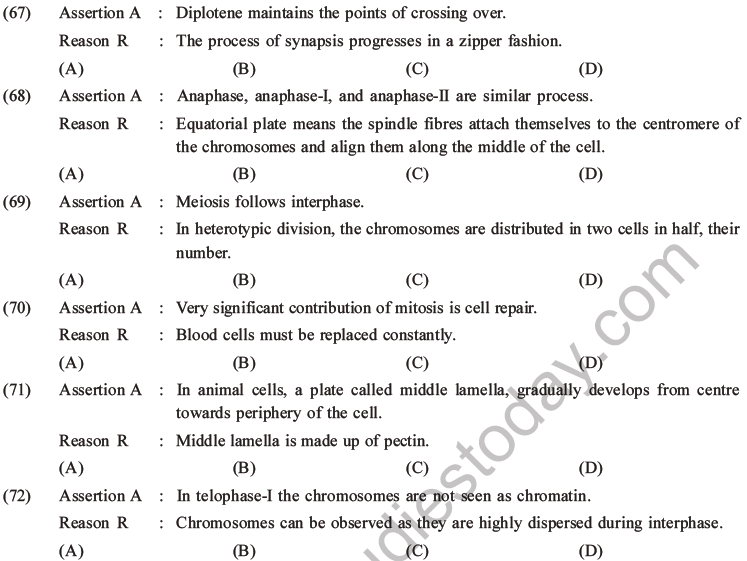 NEET Biology Cell Cycle MCQs Set A-18