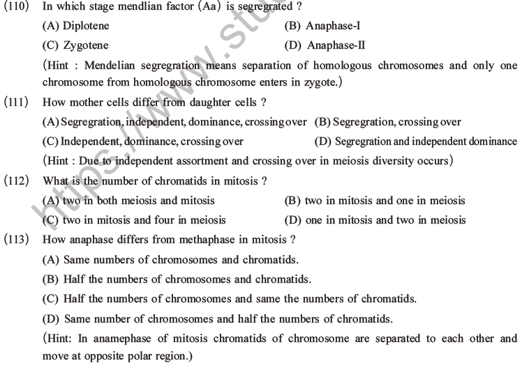 NEET Biology Cell Cycle MCQs Set A-31