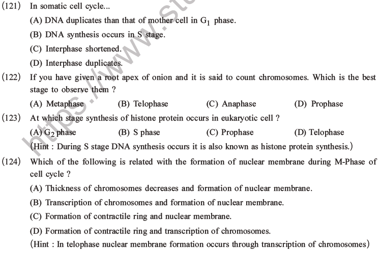NEET Biology Cell Cycle MCQs Set A-33