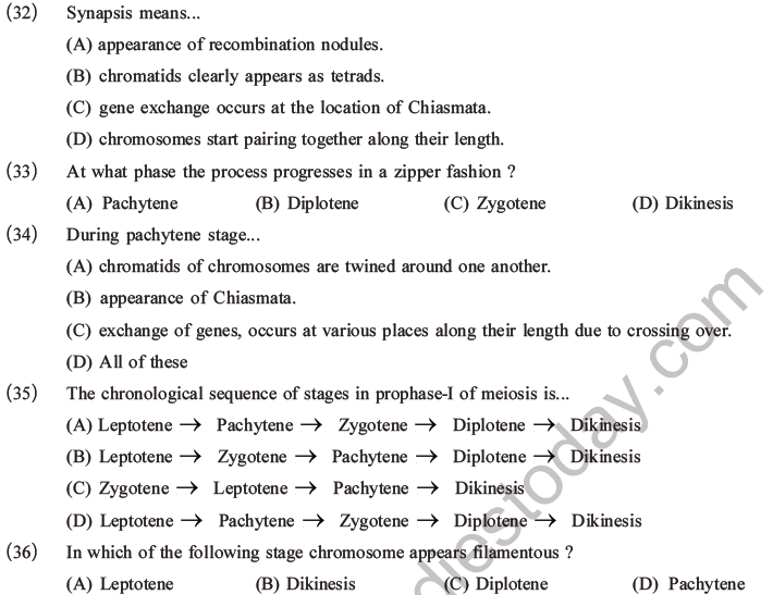 NEET Biology Cell Cycle MCQs Set A-9